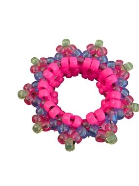 Kids Beaded Stretch Bracelet - Pink Multicolor